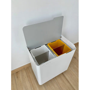 Pattumiera per raccolta differenziata con chiusura ammortizzata, 40 litri, ECOBOX-TOP