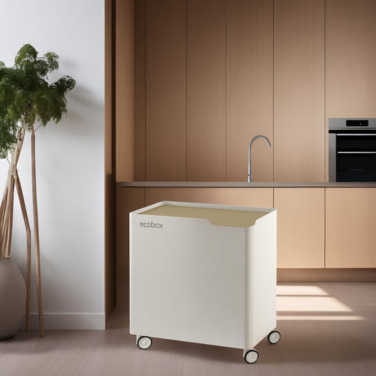 Pattumiera per raccolta differenziata con ruote, soft-close - ECOBOX 60 L