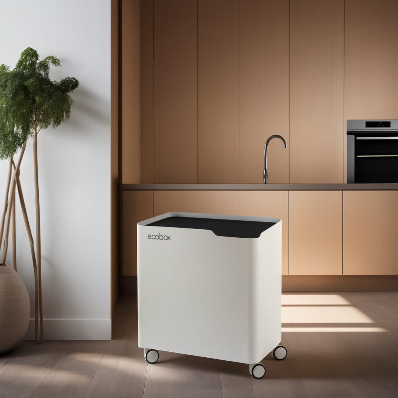 Pattumiera per raccolta differenziata con ruote, soft-close - ECOBOX 60 L