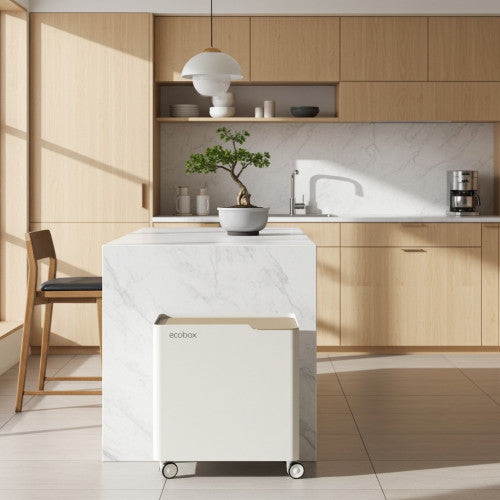Pattumiera per raccolta differenziata con ruote, soft-close - ECOBOX 60 L