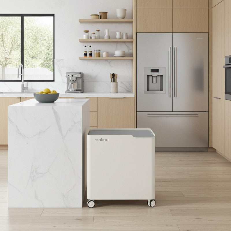 Pattumiera per raccolta differenziata con ruote, soft-close - ECOBOX 60 L