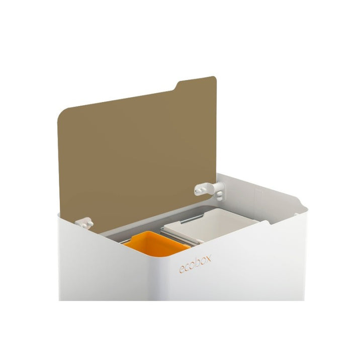 Pattumiera per raccolta differenziata funzionale ed elegante, 2 x 20 litri, ECOBOX NOA