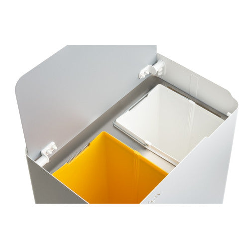 Pattumiera per raccolta differenziata funzionale ed elegante, 2 x 20 litri, ECOBOX NOA