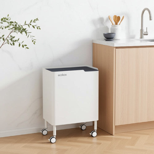 Pattumiera per raccolta differenziata funzionale ed elegante, 2 x 20 litri, ECOBOX NOA