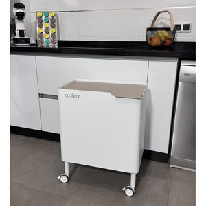 Pattumiera per raccolta differenziata funzionale ed elegante, 2 x 20 litri, ECOBOX NOA