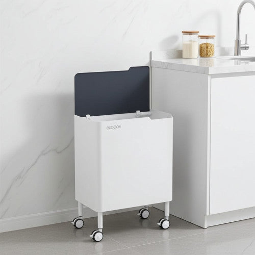 Pattumiera per raccolta differenziata funzionale ed elegante, 2 x 20 litri, ECOBOX NOA