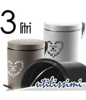 Pattumiera Portaspazzatura 17x26cm 3lt Deluxe Moderno Classico Colori Ass 664465         