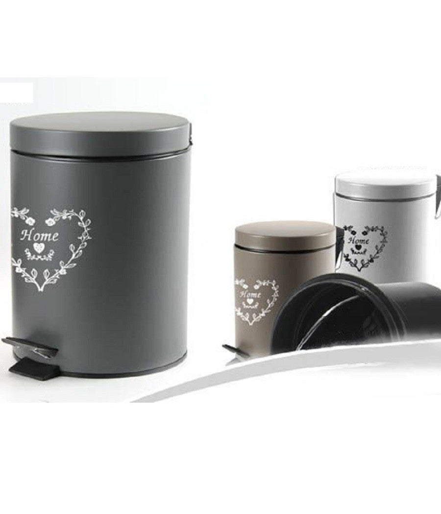 Pattumiera Portaspazzatura 17x26cm 3lt Deluxe Moderno Classico Colori Ass 664465         