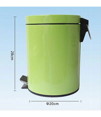 Pattumiera Rifiuti Spazzatura 5 Lt In Acciaio Contenitore A Pedale Cestino Bagno         