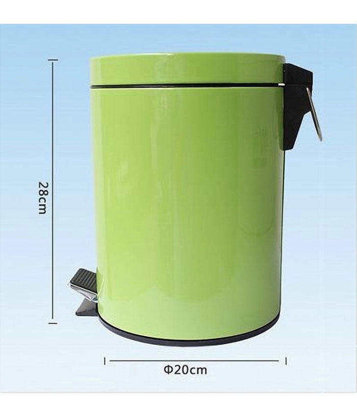 Pattumiera Rifiuti Spazzatura 5 Lt In Acciaio Contenitore A Pedale Cestino Bagno         