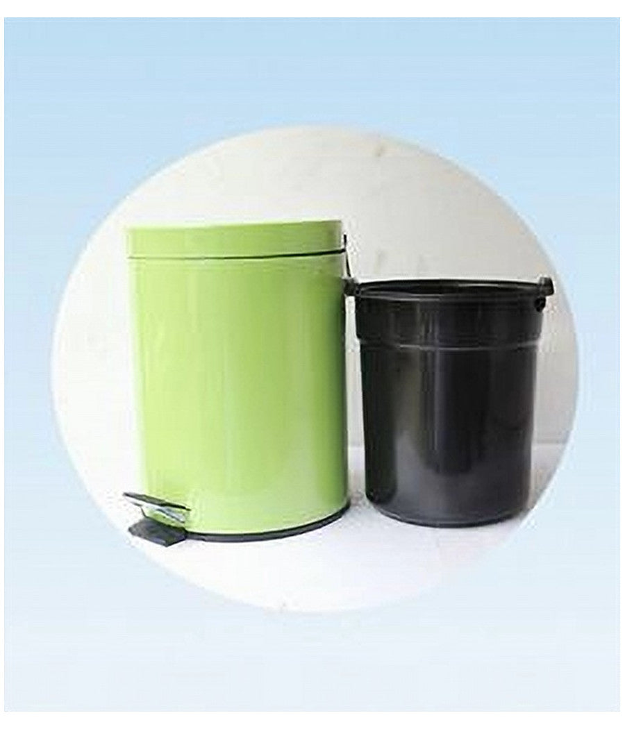 Pattumiera Rifiuti Spazzatura 5 Lt In Acciaio Contenitore A Pedale Cestino Bagno         