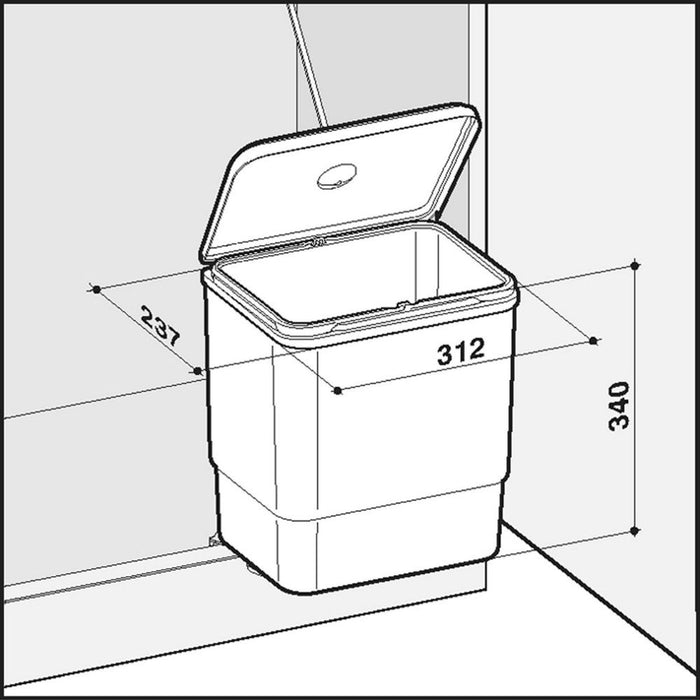 Pattumiera sottolavello estraibile apertura automatica Sesamo
