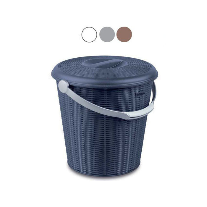 Pattumiera Tonda Elegance Grigio L 10 Stefanpl