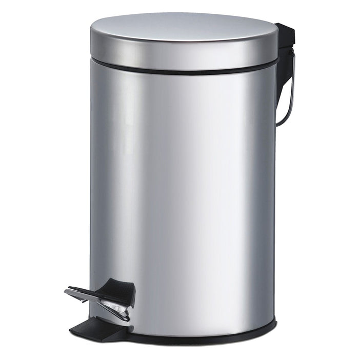 'PATTUMIERA TONDA IN ACCIAIO h.26 - Ø 20 cm'