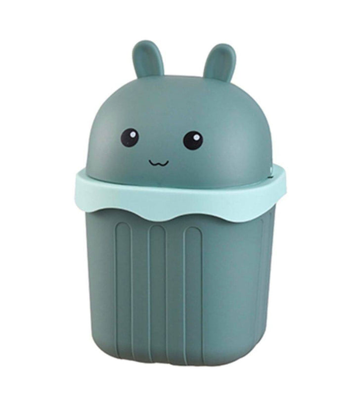 Pattumiera Verde Ribaltabile Secchio Per Rifiuti Spazzatura Dim 15x15x21 Cm         