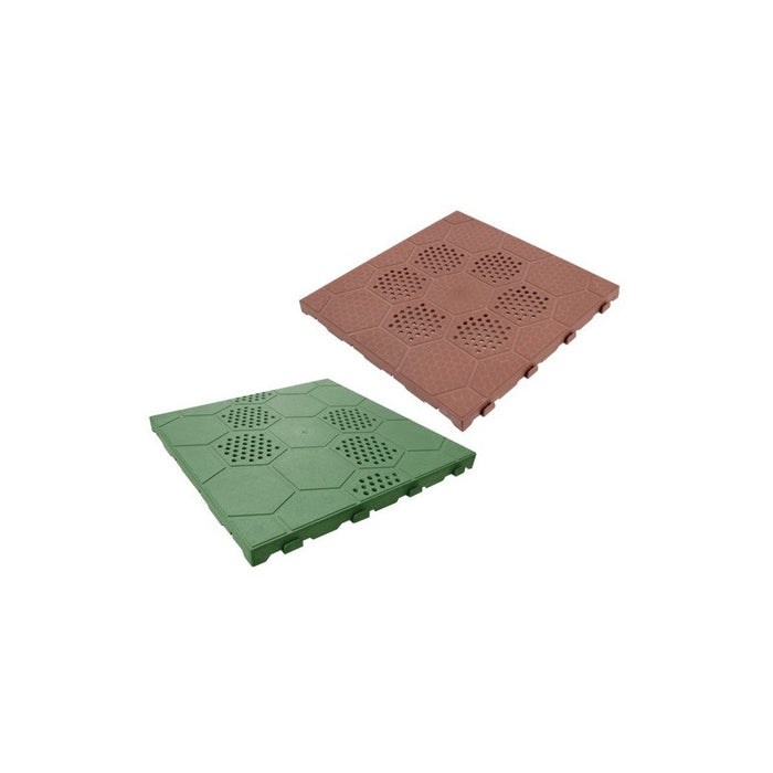 Pavimento Easy PP 40×40×2,5 cm verde ad incastro – esterni drenante