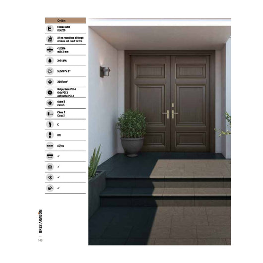 Pavimento klinker 325x325x16mm serie orion colore antracite - 1mq