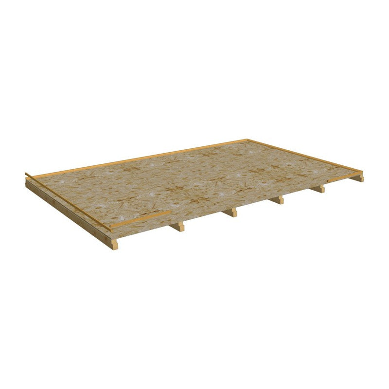 Pavimento per casetta Bardon 4050 – 400x500 cm – OSB 12 mm e travetti trattati – PLBA4050 Foresta