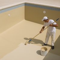 Aquarius pittura acrilica piscine cemento colore sabbia italia colorpaint *** formato 5 lt, confezione 1