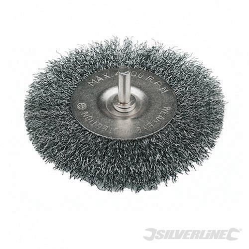 Spazzola rotante in acciaio con filo ondulato per la rimozione di ruggine vernice silverline