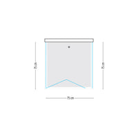 Cabina doccia book 3 lati cristallo temprato trasparente 75x75x75 cm