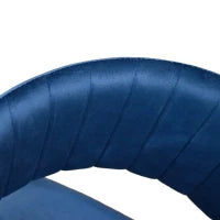 PAZZO DESIGN Sedia Penelope Blu set da 2 sedie in velluto e gambe in metallo