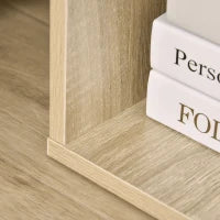 Tavolino da Salotto Moderno e Multiuso in Legno e Vetro per Soggiorno o Camera, 40x40x56cm