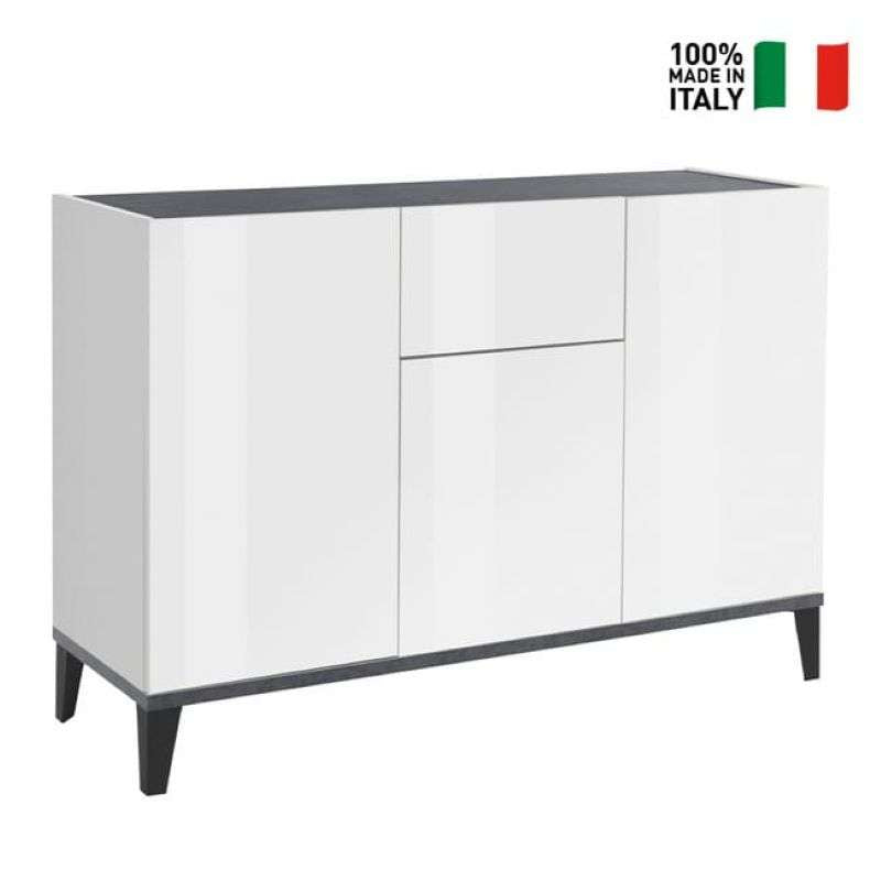 Credenza 3 ante cassetto 120x40cm soggiorno ingresso cucina Rachel