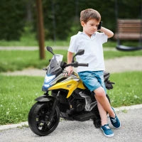 Moto Elettrica per Bambini, Honda, 3 km/h, Musica & Luce, 3-6 Anni, fino a 30 kg, Giallo