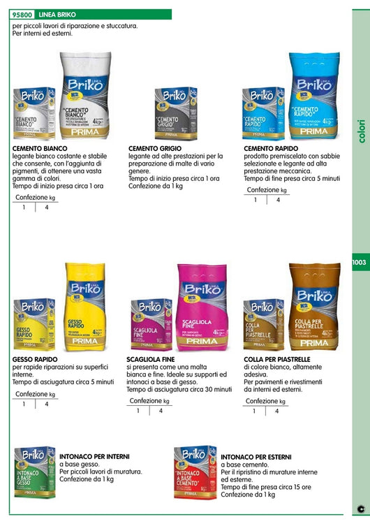 linea briko intonaco x interni da kg. 1 cod:ferx.24829