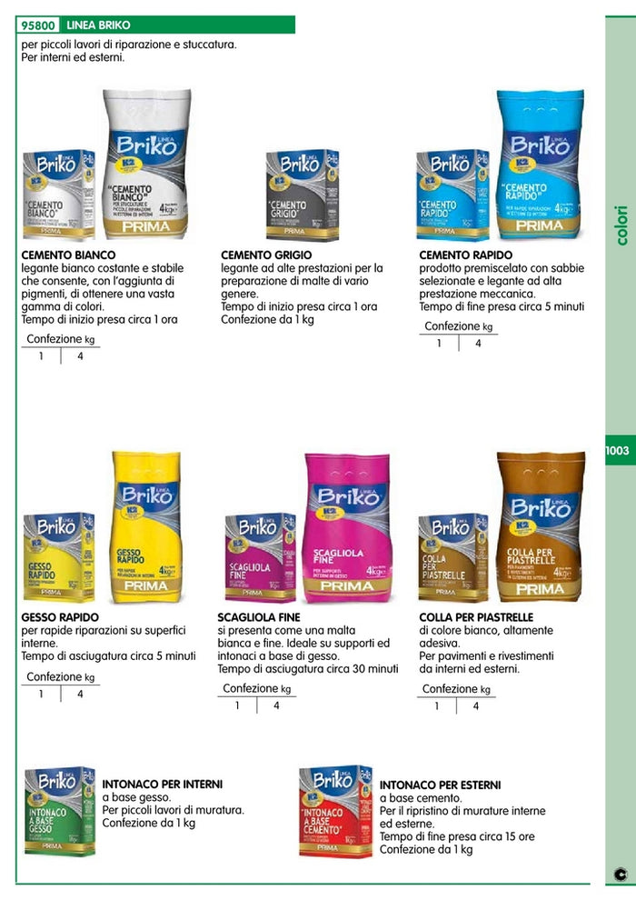 linea briko gesso rapido da kg. 1 cod:ferx.24826