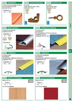 6blister bl occhiolo apribile per fermatappeto d 11 mm 2 pz cod:ferx.62093