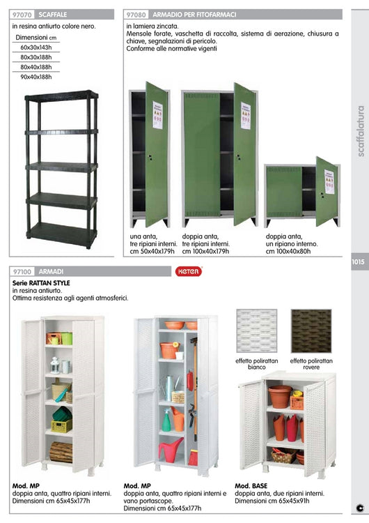 scaffale resina 5 ripiani 80x30xh188 cm cod:ferx.94235