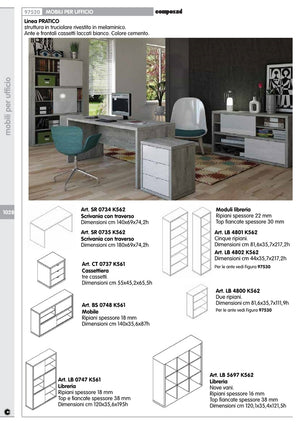 pratico mobile 35,5x140xh86,5 cm cemento cod:ferx.83986