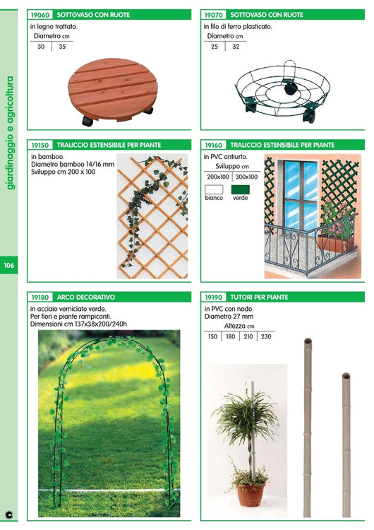 tutore canna in plastica/pvc per piante ortaggi paletto vigna diametro 27x2 cod:ferx.13751