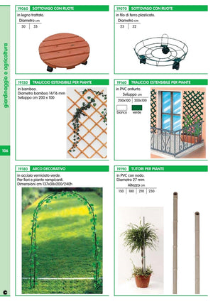 tutore pvc x piante-vigna diametro 23x150h cod:ferx.13718