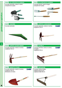 set 4 attrezzini da giardino manici legno imp19660 cod:ferx.2247