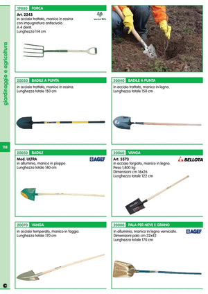 badile alluminio ultra con manico pioppo cod:ferx.60091