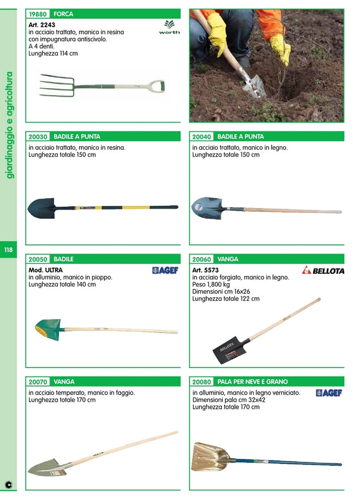 badile alluminio ultra con manico pioppo cod:ferx.60091
