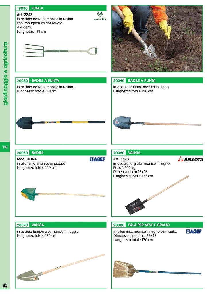 badile alluminio ultra con manico pioppo cod:ferx.60091