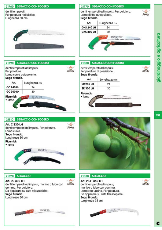 samurai segaccio con manico a tubo ed uncino p-ch350-lh cod:ferx.94100