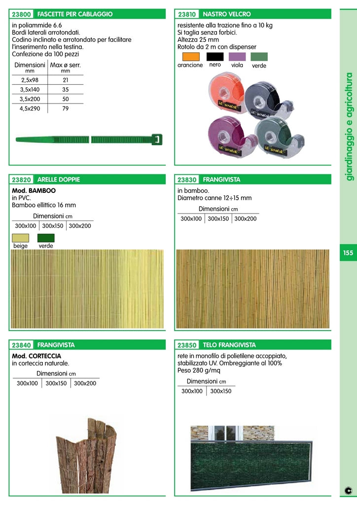 arella doppia "bamboo" in pvc mt.2,0x3 verde cod:ferx.14478