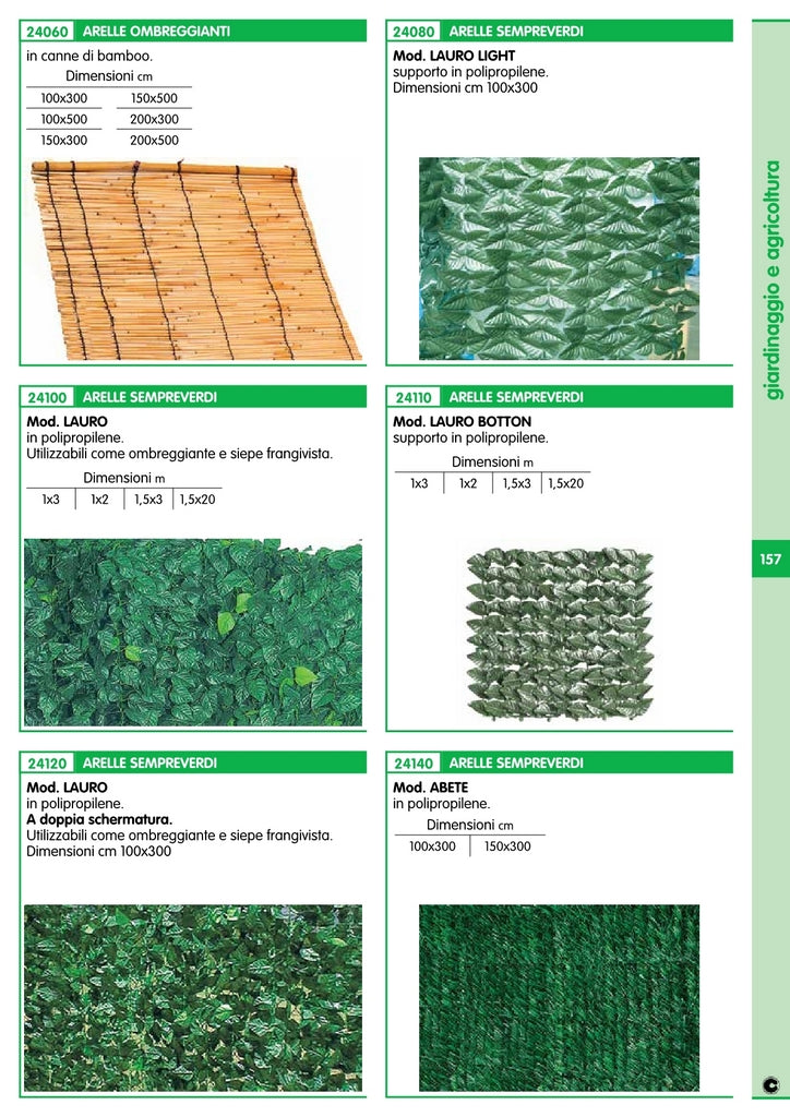 arelle sempreverdi abete dimensioni cm 150x300 cod:ferx.11185