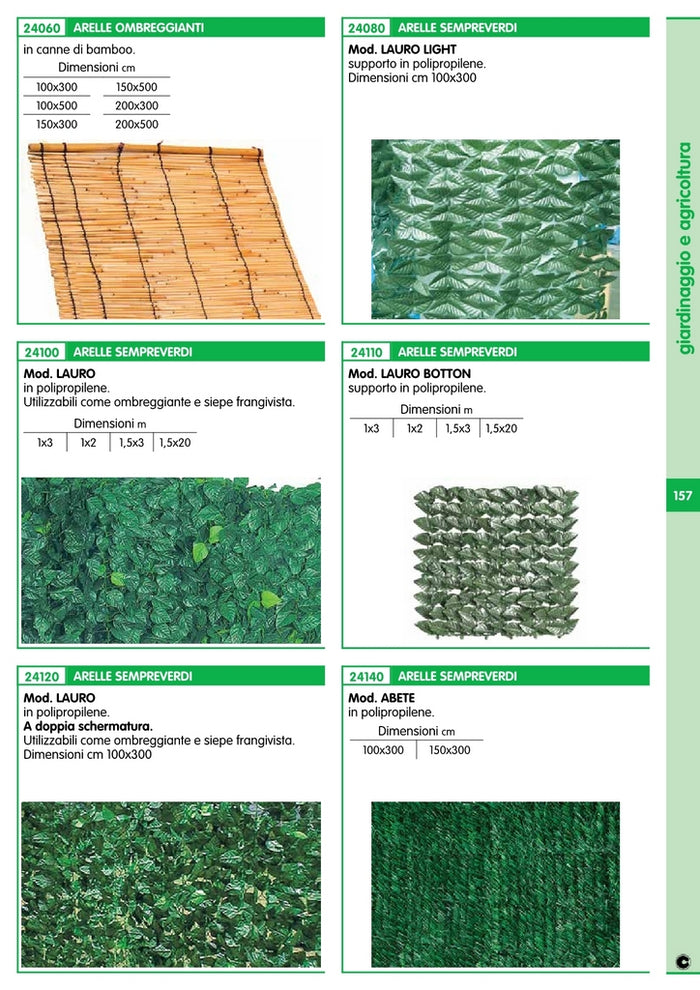 arelle sempreverdi abete dimensioni cm 150x300 cod:ferx.11185