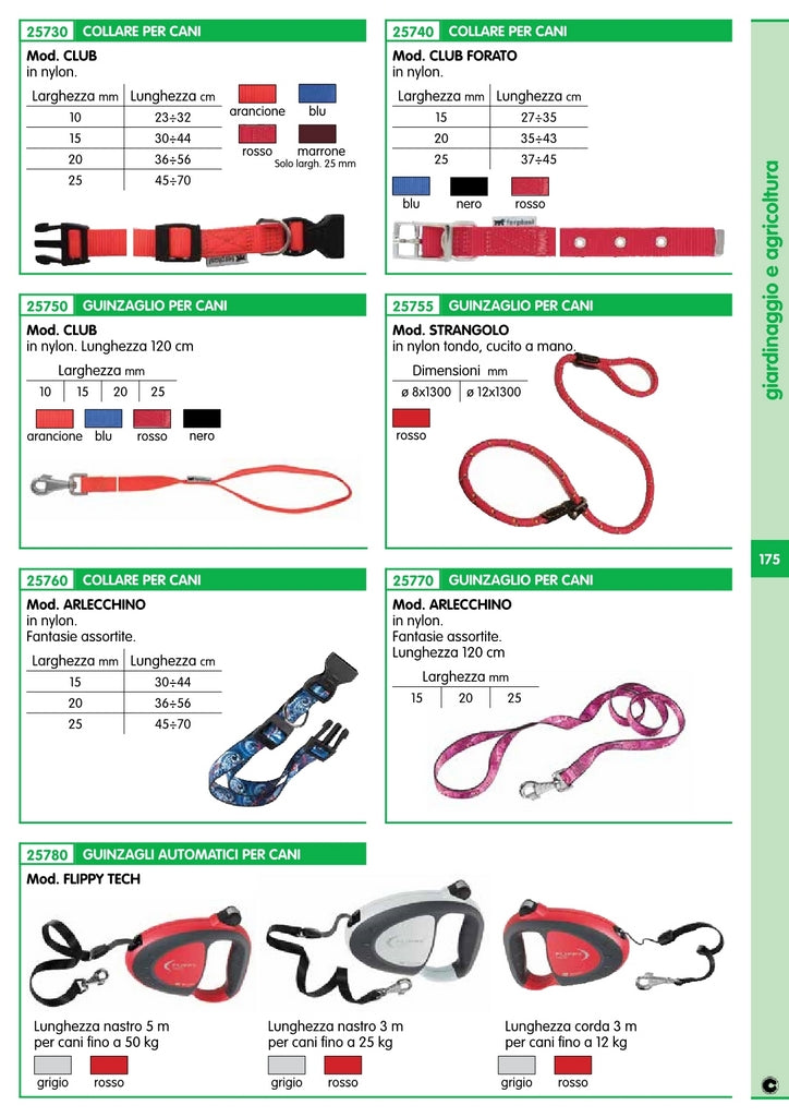 guinzaglio nylon tondo strangolo largh. mm 12 cod:ferx.92698