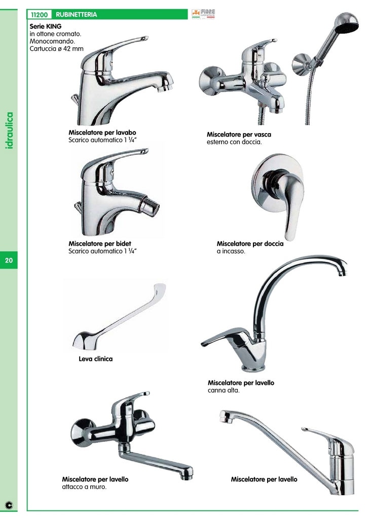 fiore king miscelatore lavello monoforo cromato cod:ferx.36092