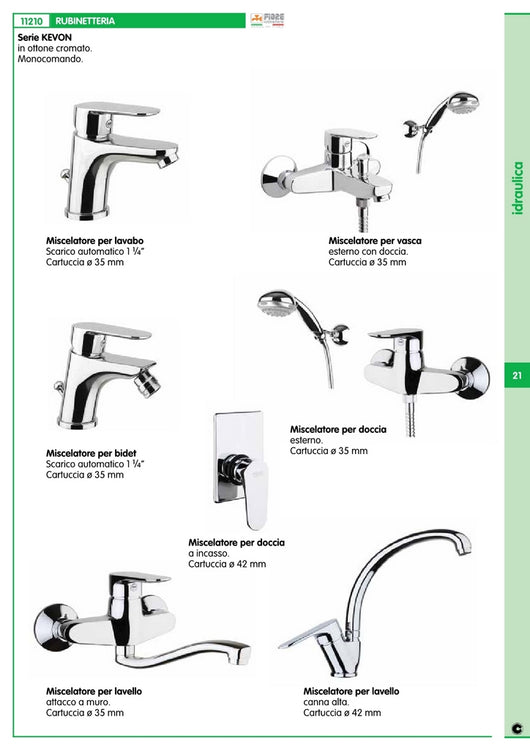 fiore kevon miscelatore lavabo sc.1 1/4 cod:ferx.8350