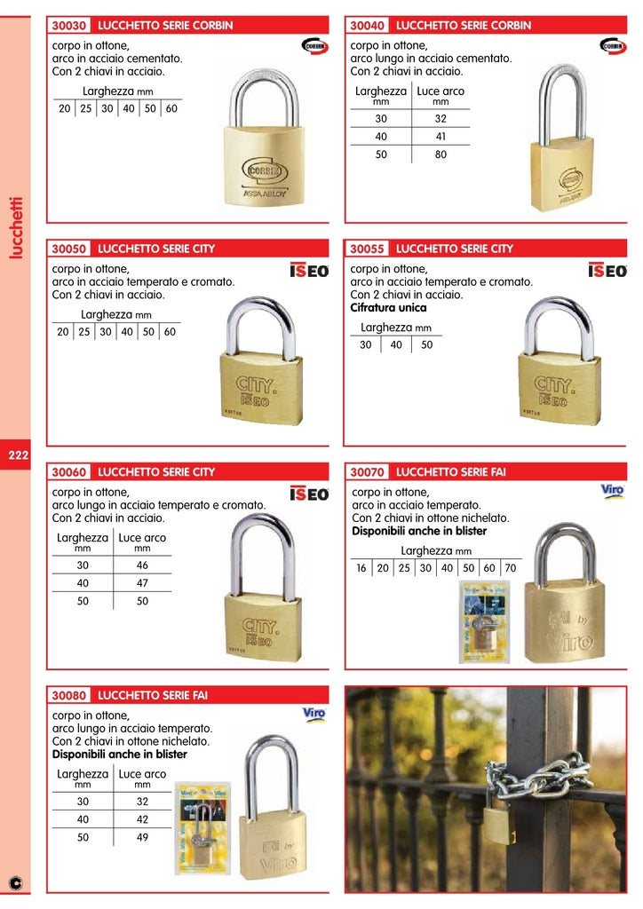 city by iseo lucchetto rett. mm 30 ka cod:ferx.92629