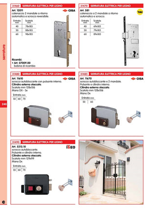 yale art. 581 elettroserratura x legno 50 cod:ferx.9860