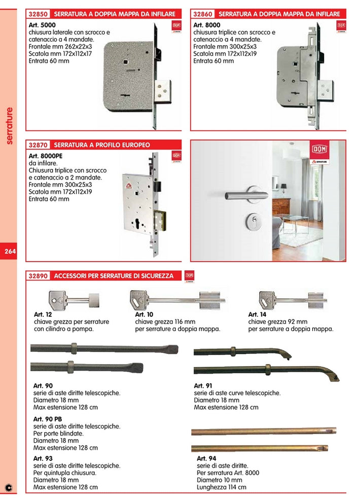c.r. art. 8000pe serratura di sicurezza con cilindro europeo cod:ferx.89771